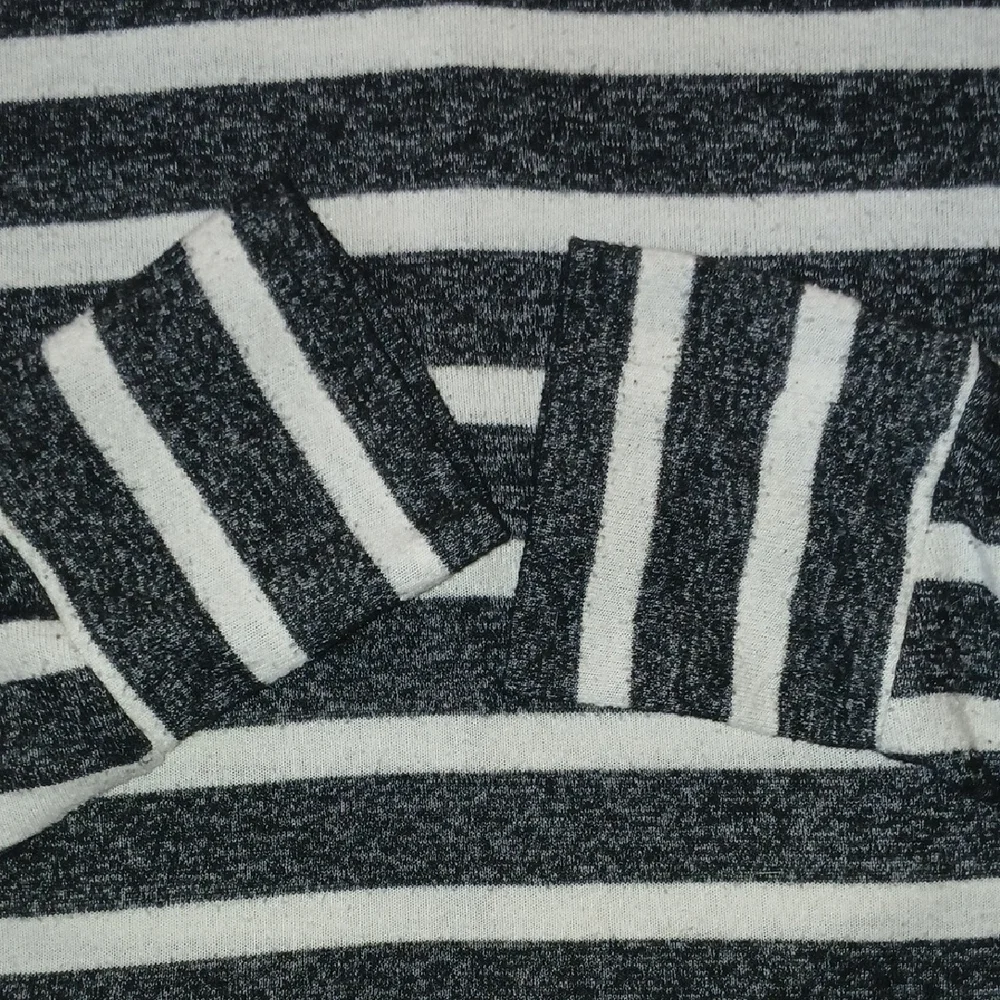 MIX: 41 Hawthorn Striped 3/4 Sleeve Black & White Tunic Women's Large